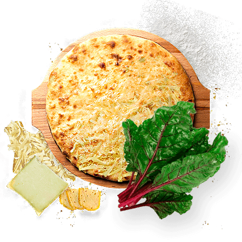 Пирог осетинский с сыром и свекольной ботвой