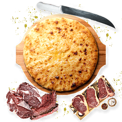 Пирог осетинский с мясом (говядина)